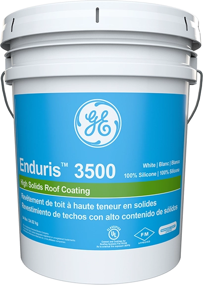 GE Enduris 3500 hvid 100% silikone tagmembran i original 5-gallon spand fra Momentive